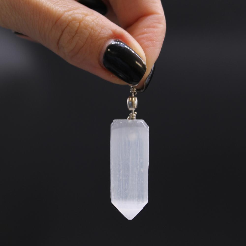Ancient Wisdom 3x Selenite Obelisk Pendant