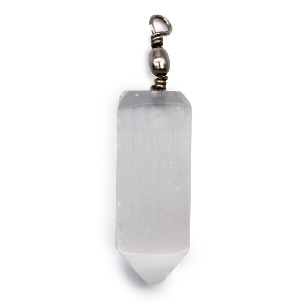 ancient wisdom 3x Selenite Obelisk Pendant