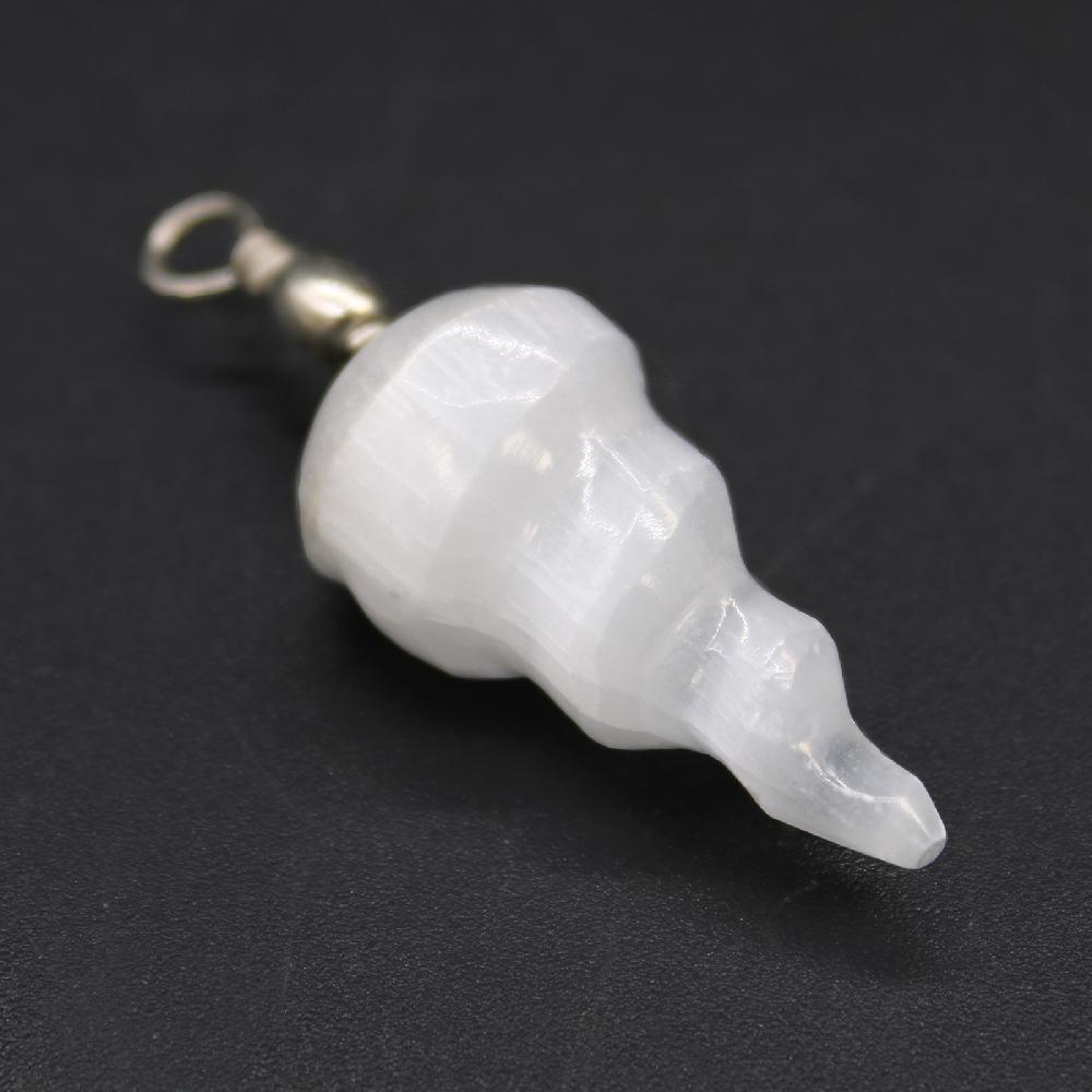 Ancient Wisdom 3x Selenite Spiral Pendant