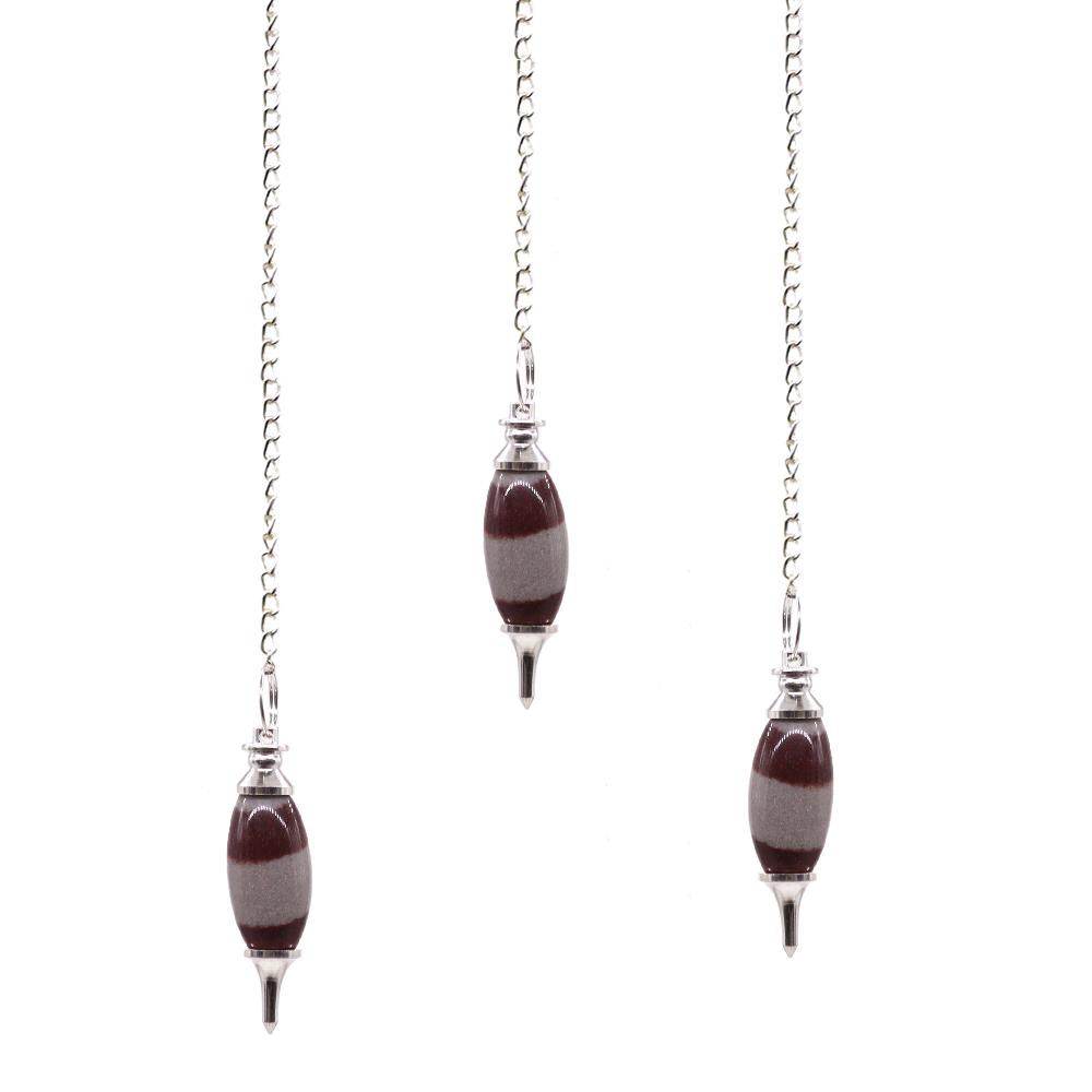 ancient wisdom 3x Shiva Lingam with Point Pendulum