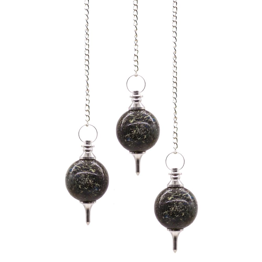 ancient wisdom 3x Sphere Pendulums - Labrodorite