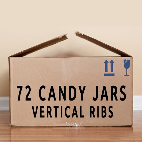 Ancient Wisdom 48x Candy Jars - Vertical Ribs - CARTON