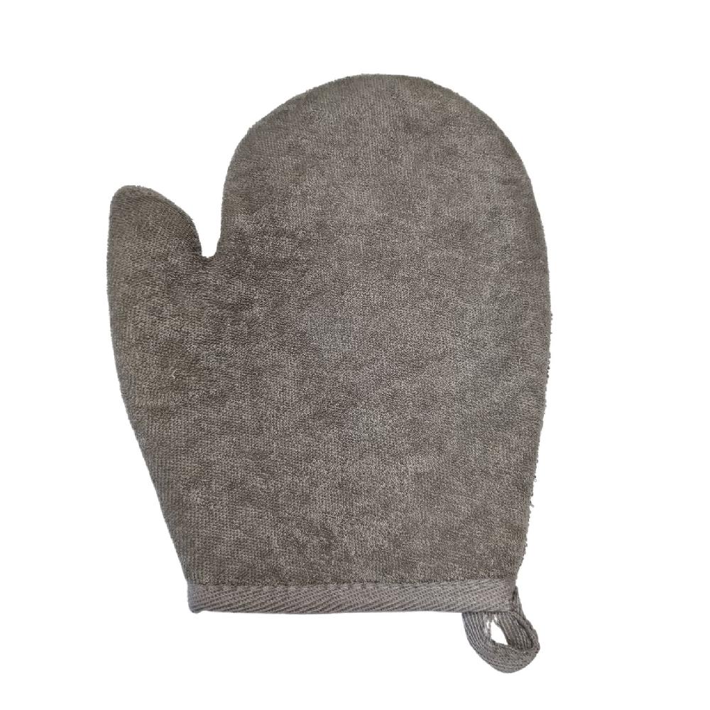 Ancient Wisdom 4x Bamboo & Linen Bath Glove - Charcoal
