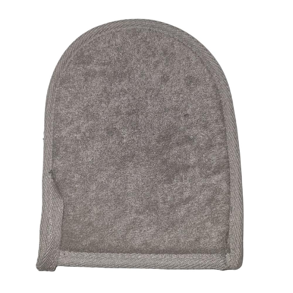 Ancient Wisdom 4x Bamboo & Linen Bath Mitt - Charcoal