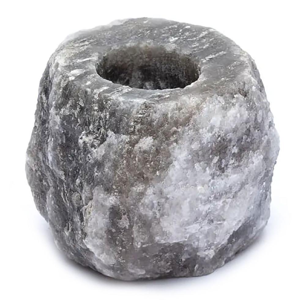 ancient wisdom 4x Grey Salt Candle Holder 600-800g