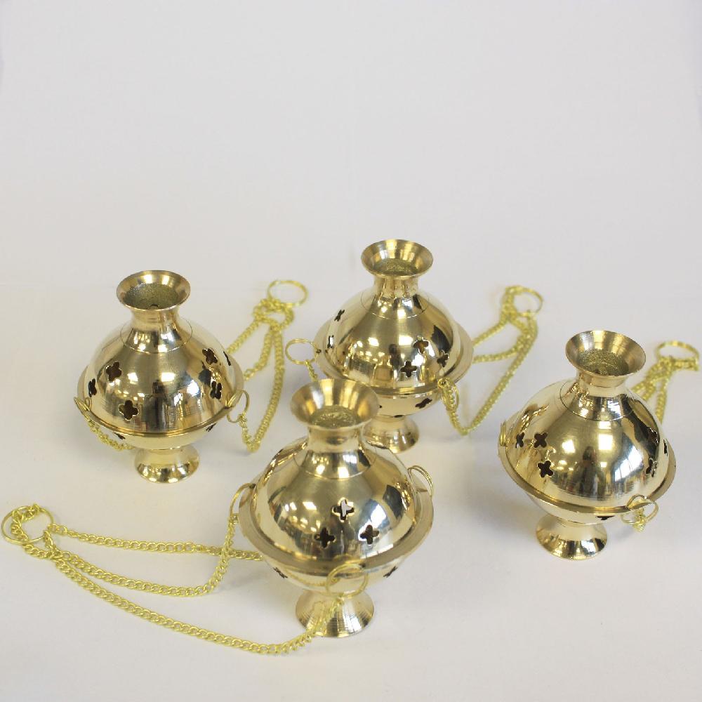 Ancient Wisdom 4x Hanging Brass Incense Burner