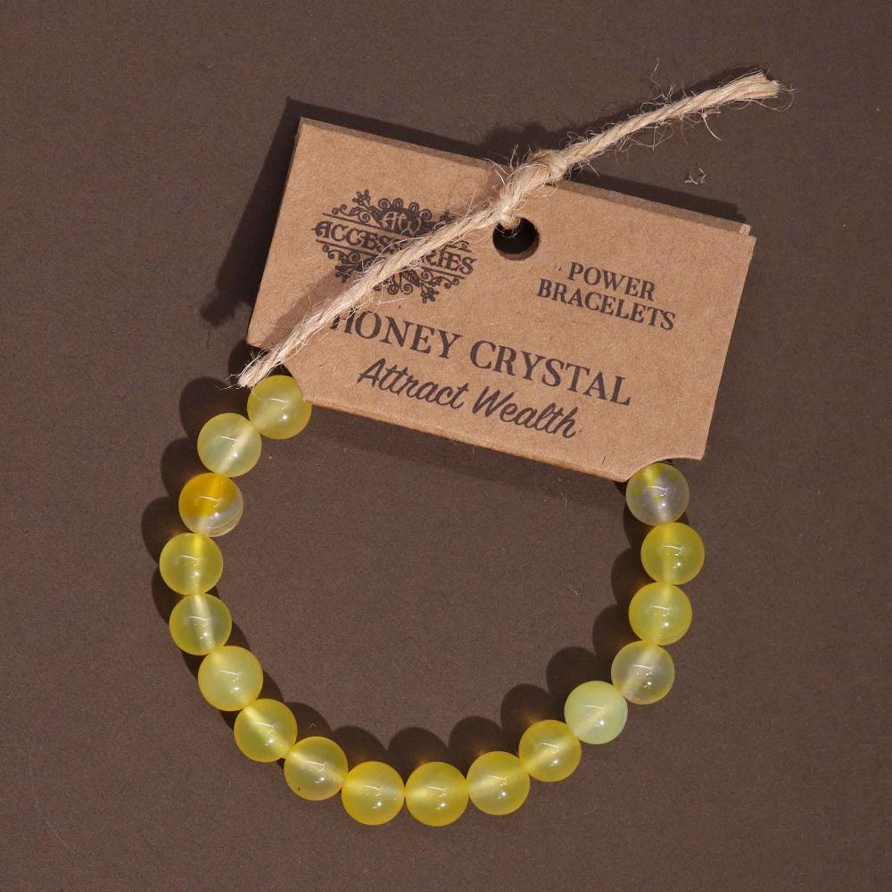 Ancient Wisdom 4x Power Bracelet - Honey Crystal