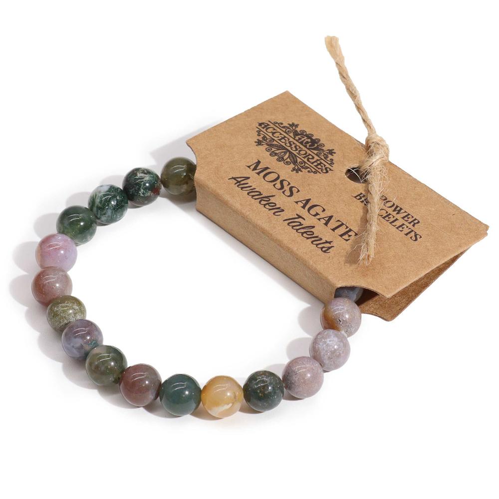 ancient wisdom 4x Power Bracelet - Moss Agate