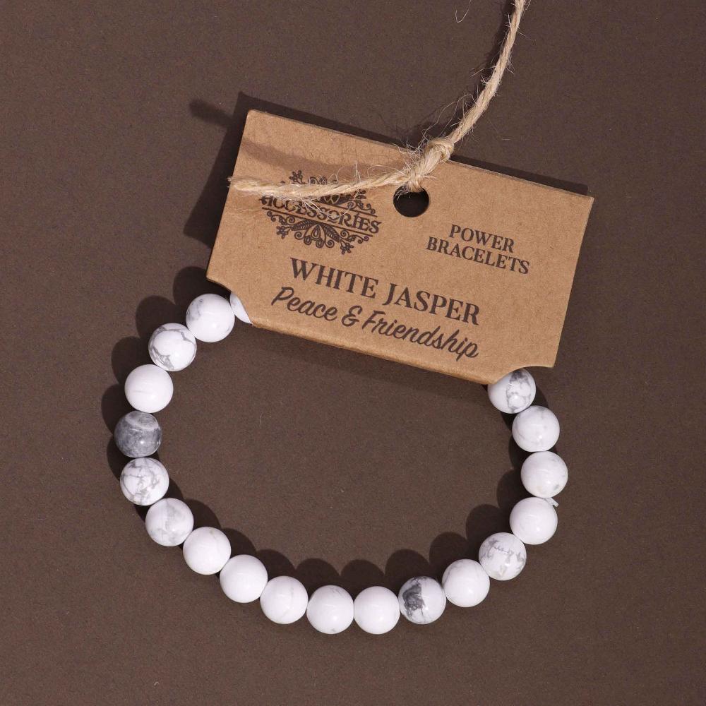 Ancient Wisdom 4x Power Bracelet - White Jasper