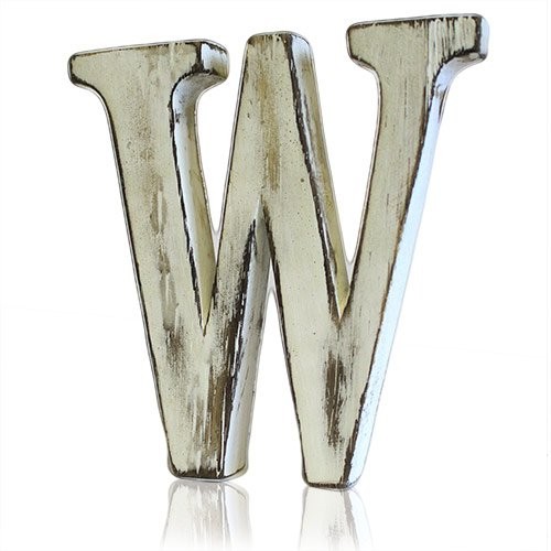 ancient wisdom 4x Shabby Chic Letters - W