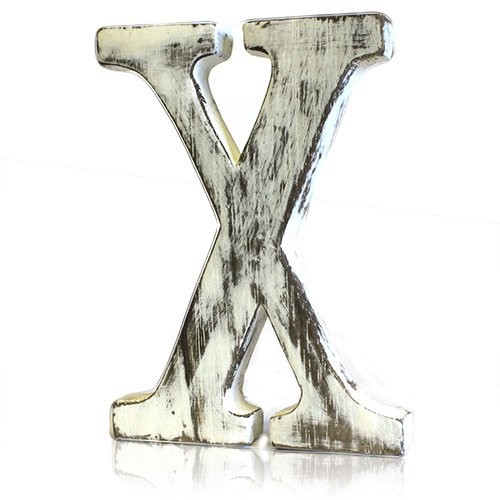ancient wisdom 4x Shabby Chic Letters - X