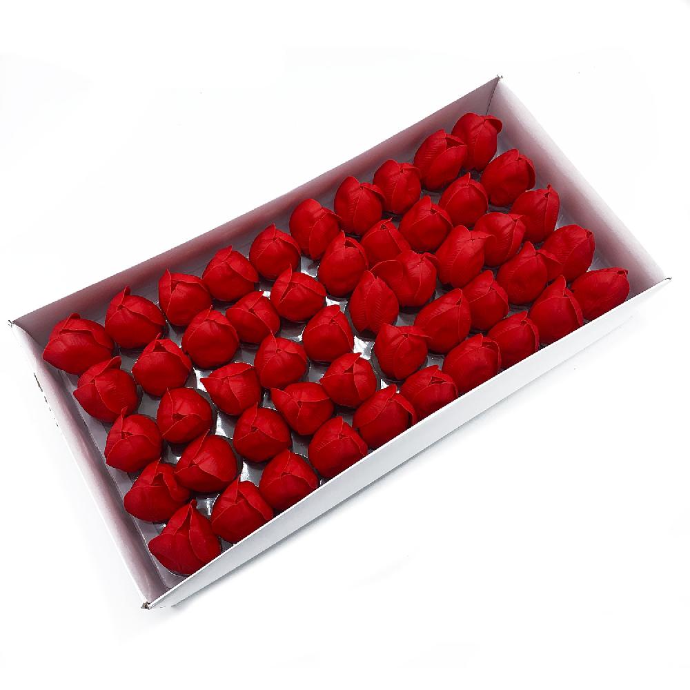 ancient wisdom 50x Craft Soap Flower - Med Tulip - Red
