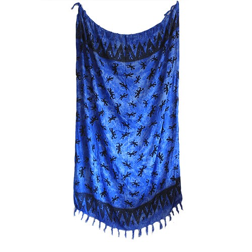 Ancient Wisdom 5x Bali Gecko Sarongs - Blue