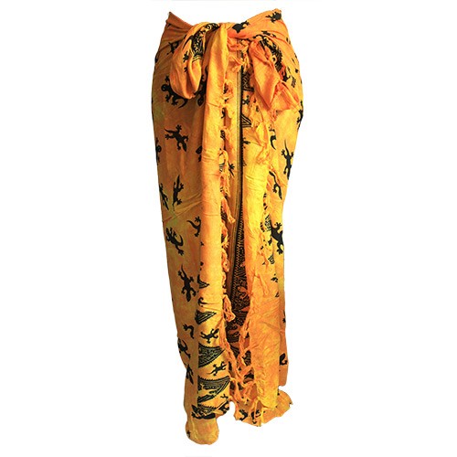 ancient wisdom 5x Bali Gecko Sarongs - Yellow