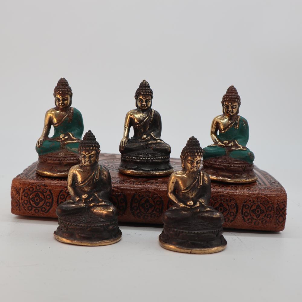 Ancient Wisdom 5x Mini Meditating Sitting Buddha