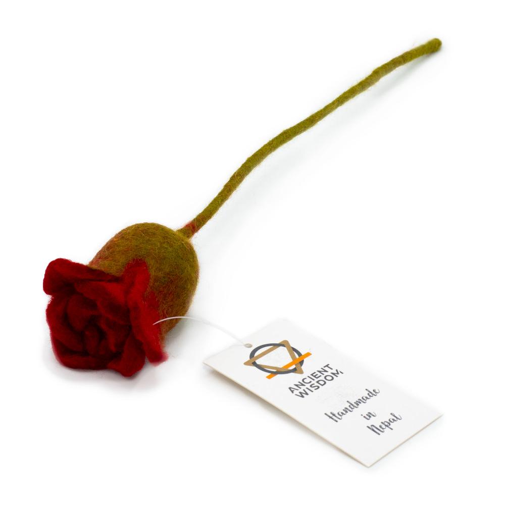 Ancient Wisdom 6x Felt Flowers - Red Roses