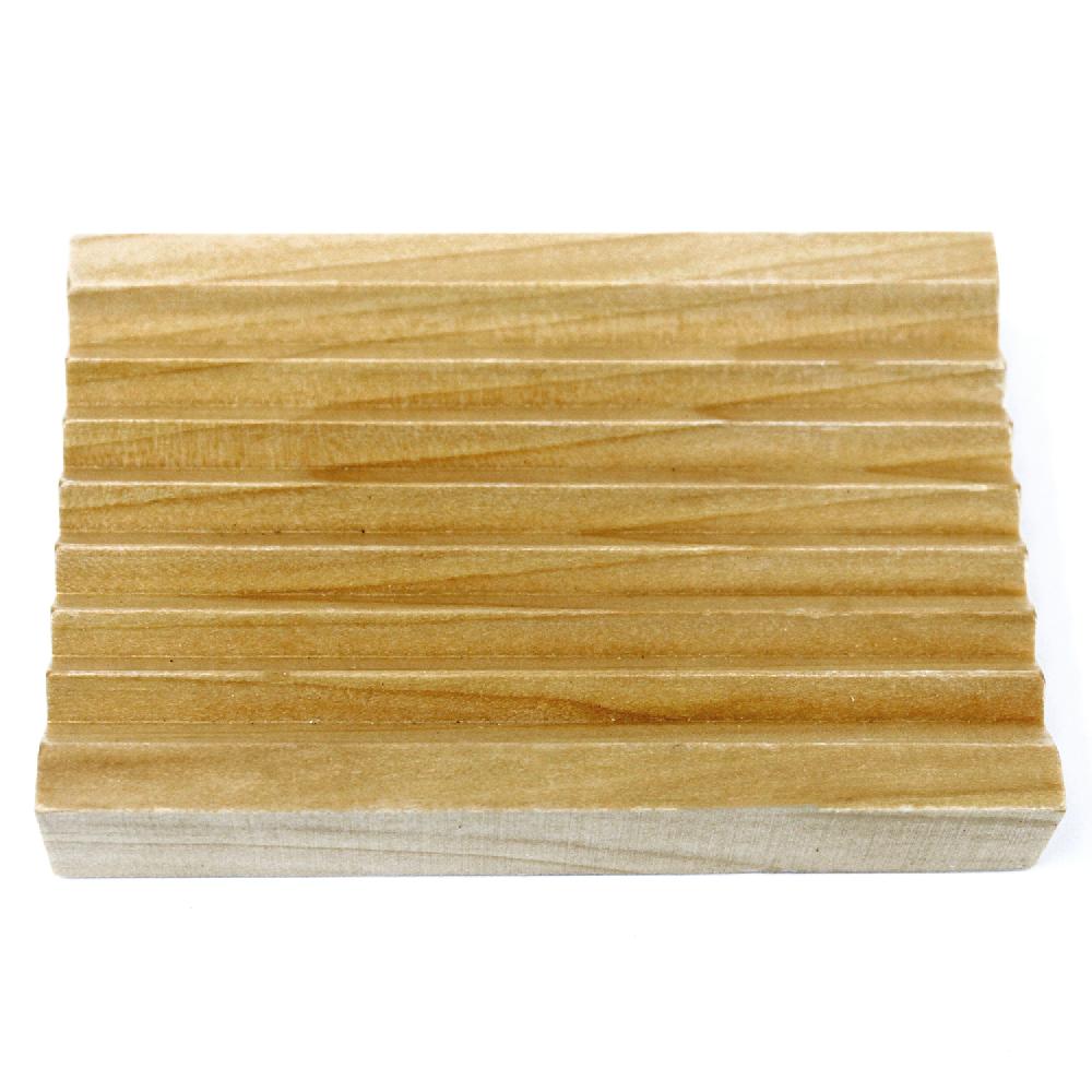 Ancient Wisdom 6x Hemu Wood Soap Dish - Groovy