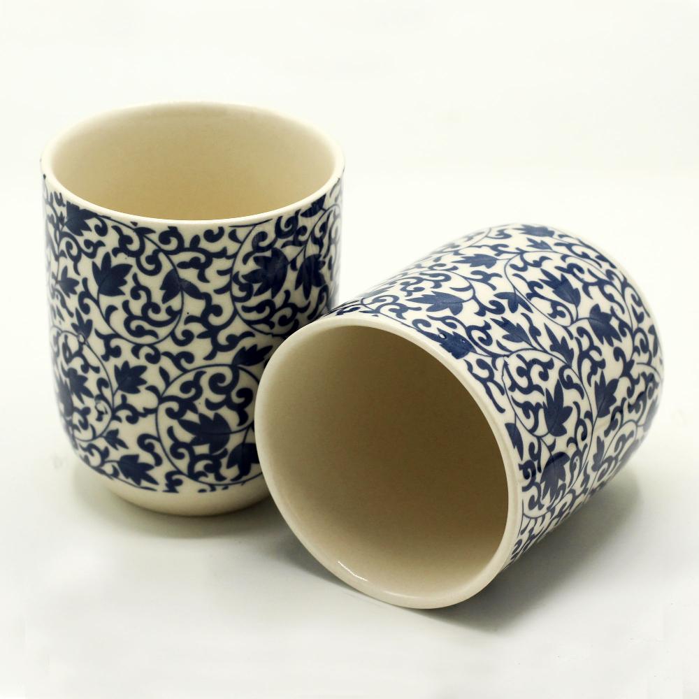 Ancient Wisdom 6x Herbal Tea Cup - Blue Pattern