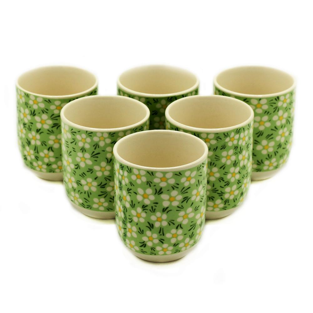 ancient wisdom 6x Herbal Tea Cup - Green Daisey