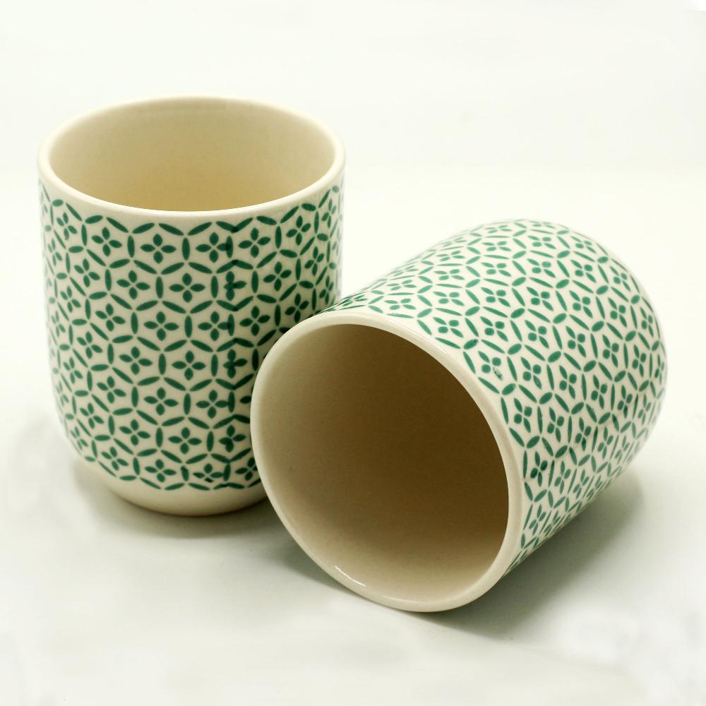 Ancient Wisdom 6x Herbal Tea Cup - Green Mosaic