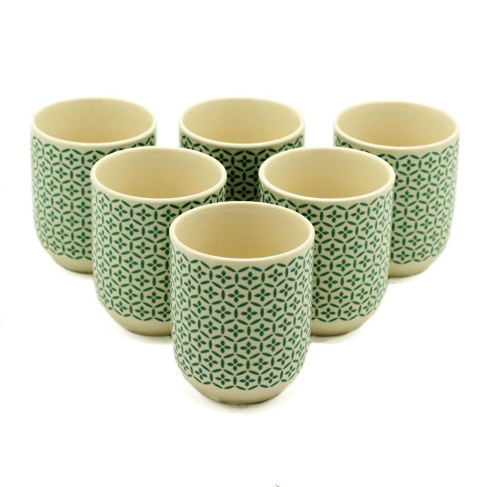ancient wisdom 6x Herbal Tea Cup - Green Mosaic