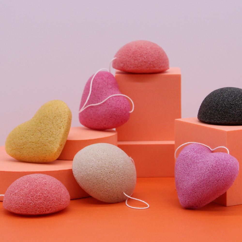 Ancient Wisdom 6x Konjac Heart Sponge - Peach