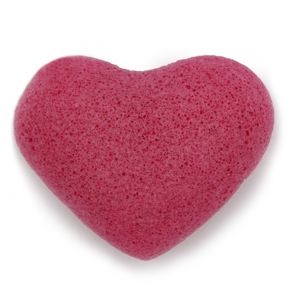ancient wisdom 6x Konjac Heart Sponge - Rose