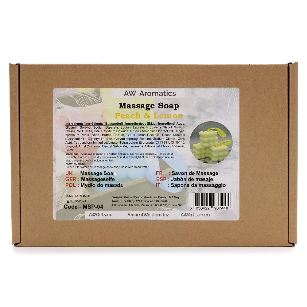 Ancient Wisdom 6x Massage Soaps - Peach & Lemon