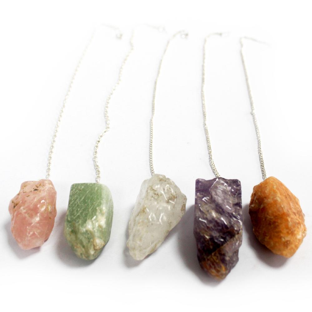 Ancient Wisdom 6x Natural Stone Pendulums - Assorted