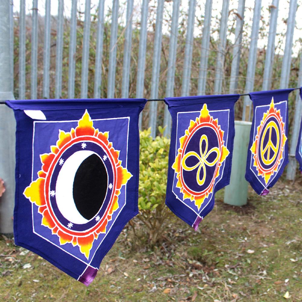 ancient wisdom 7 Flags Banner - Love in the Center