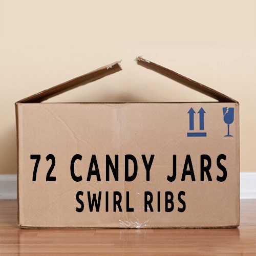 Ancient Wisdom 72x Candy Jars - Swirl Ribs - CARTON