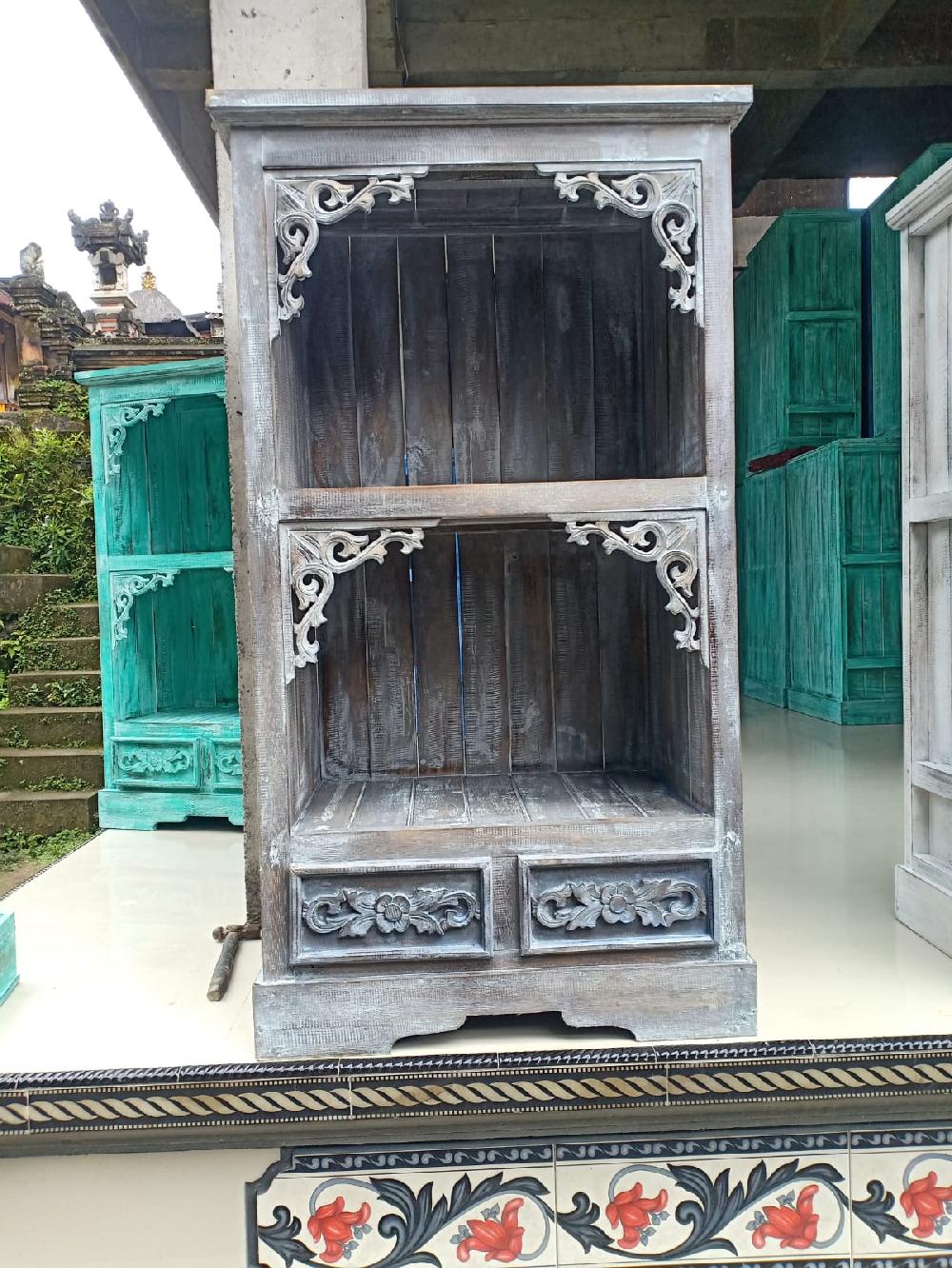 Ancient Wisdom Albasia Bathroom Cabinet - Greywash