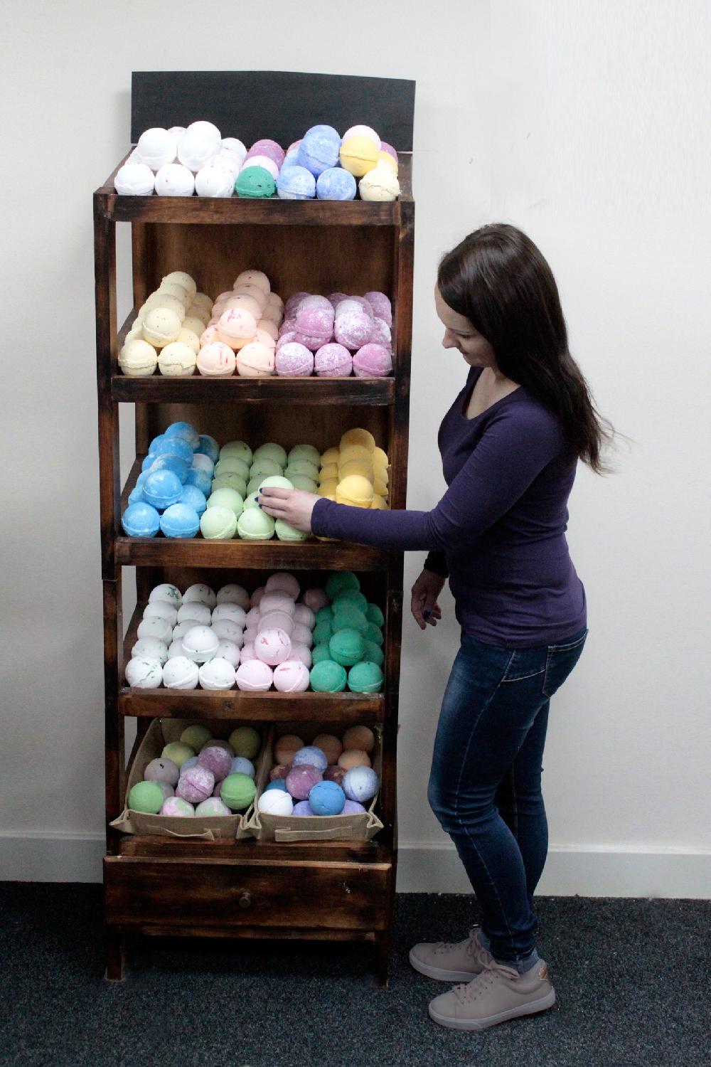 Ancient Wisdom Bath Bomb 5 Shelf Display - Brownwash