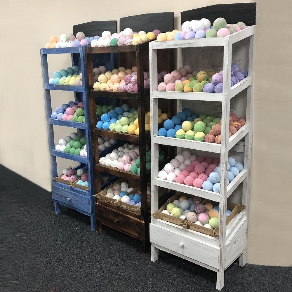 Ancient Wisdom Bath Bomb 5 Shelf Display - Whitewash