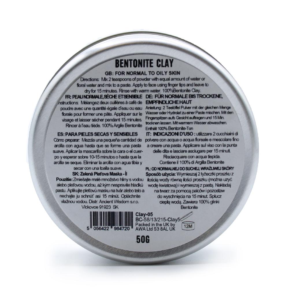 Ancient Wisdom Bentonite Clay 50g