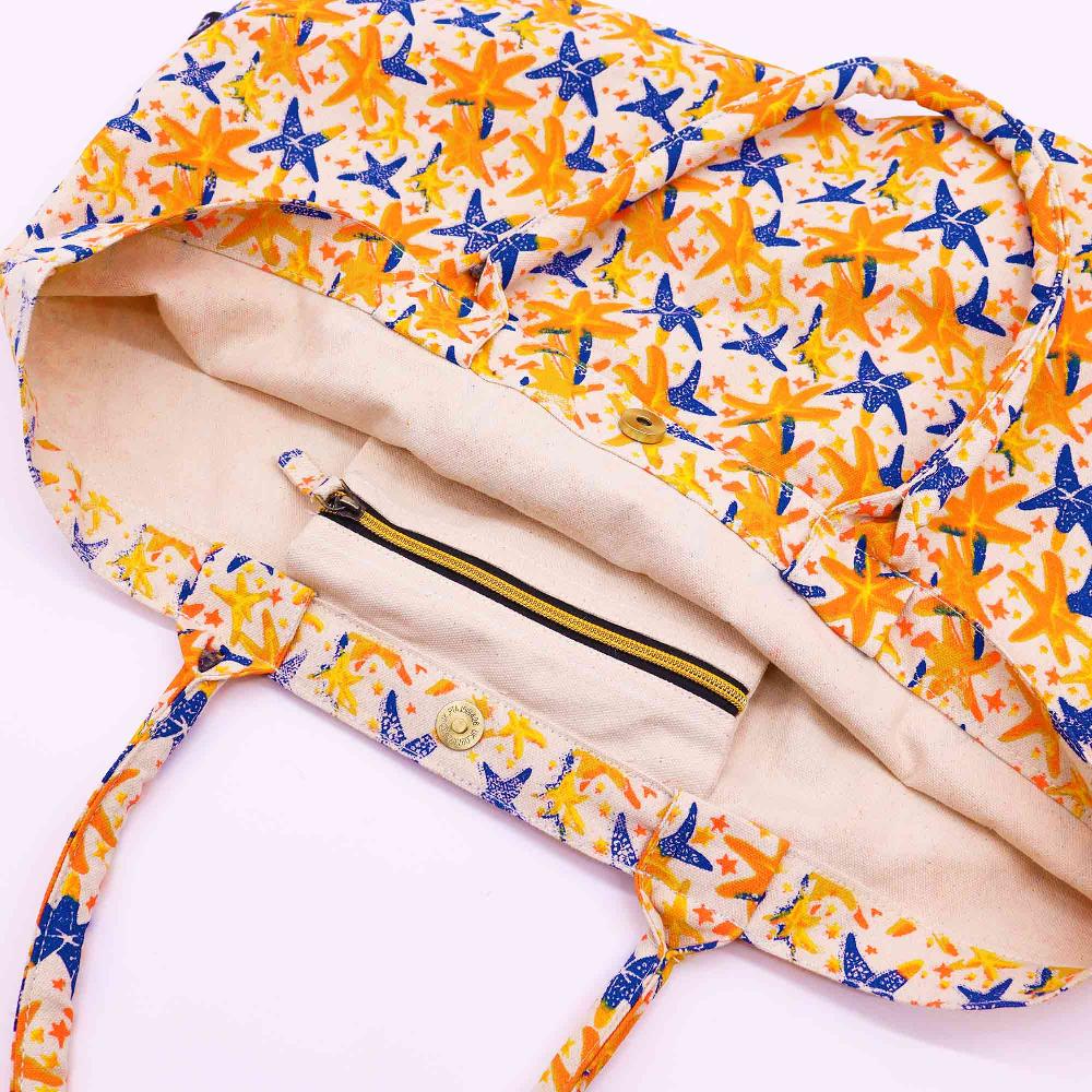 Ancient Wisdom Big Bright Bag - Abstract Starfish