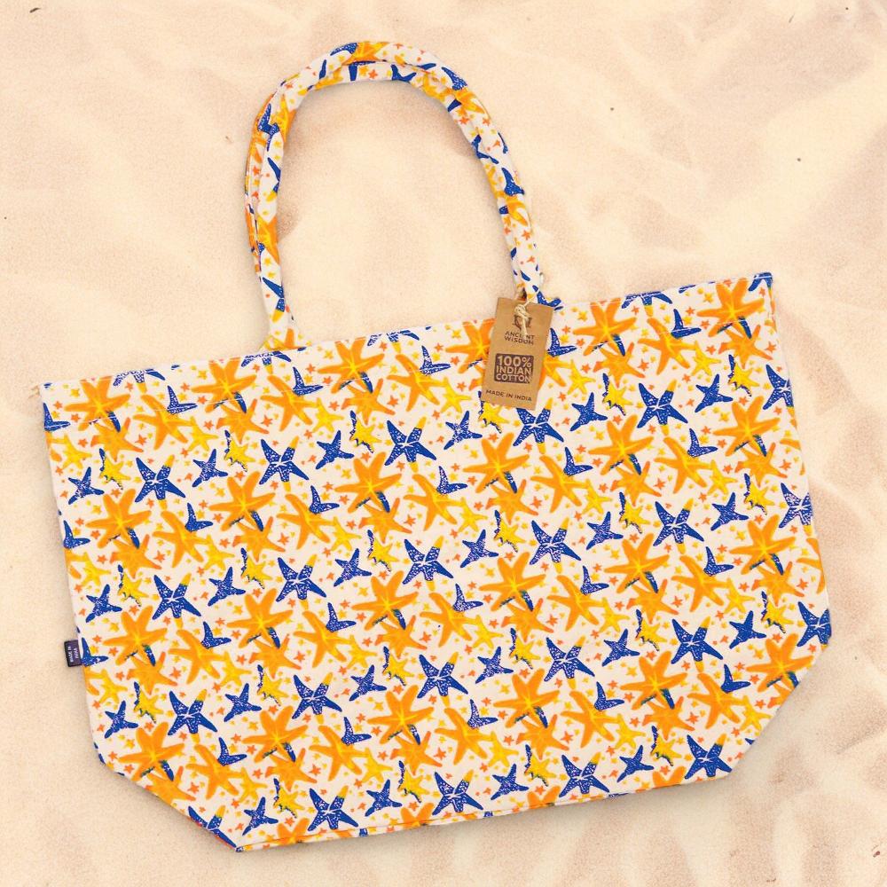 Ancient Wisdom Big Bright Bag - Abstract Starfish