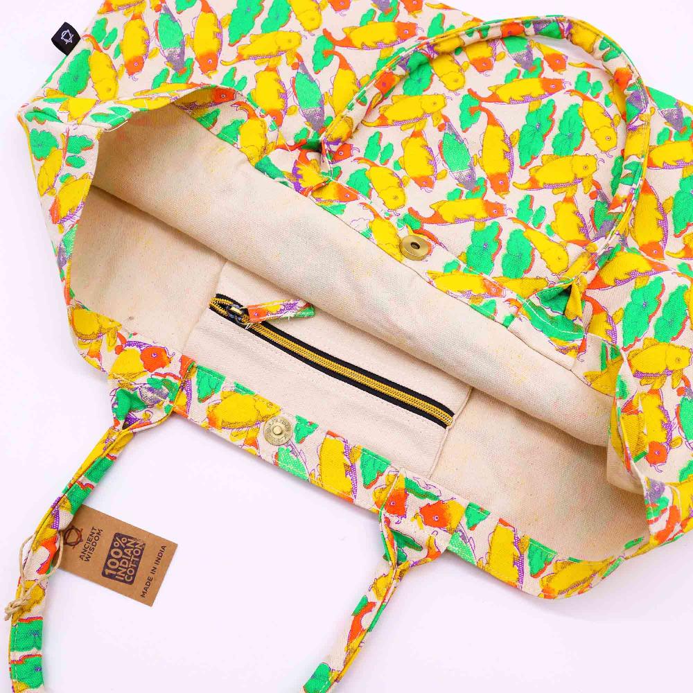 Ancient Wisdom Big Bright Bag - Coy Carp