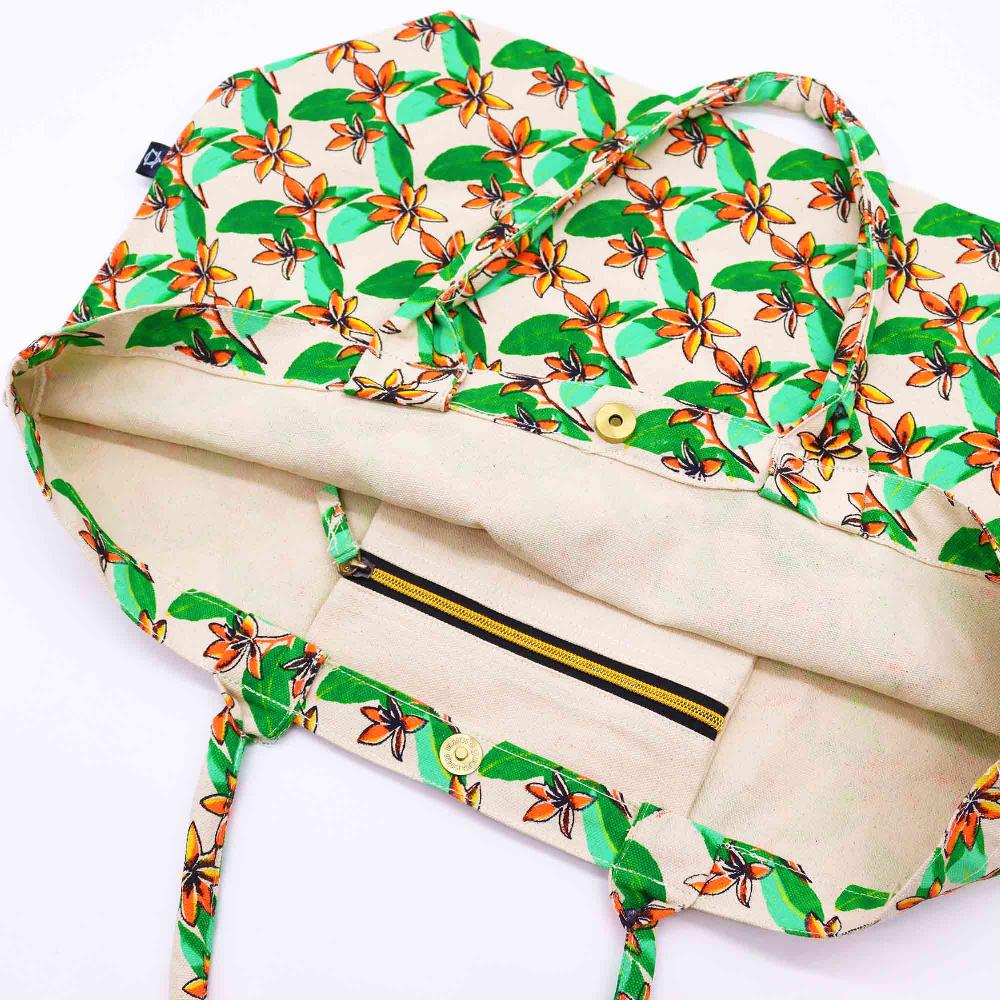 Ancient Wisdom Big Bright Bag - Frangipani
