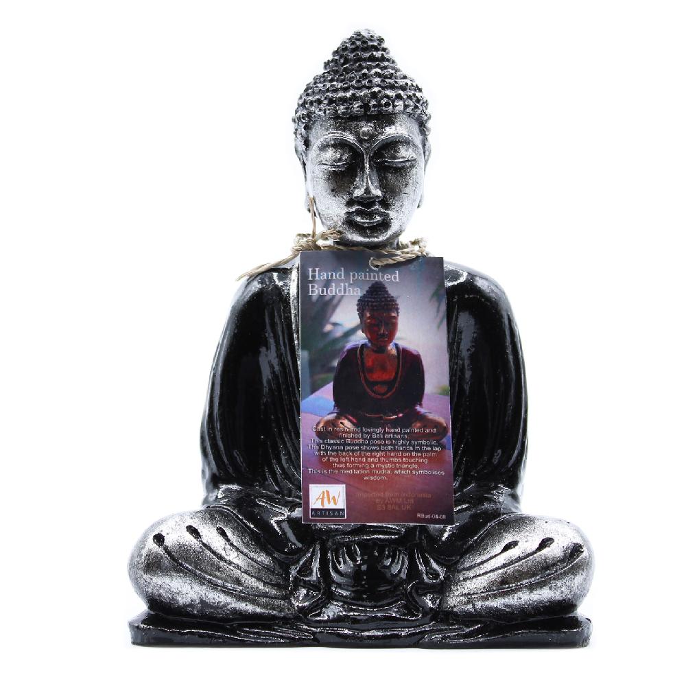 Ancient Wisdom Black & Grey Buddha - Medium