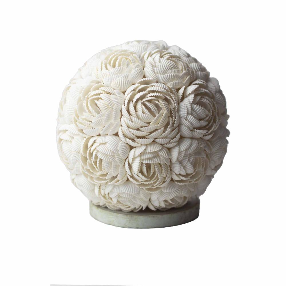 ancient wisdom Boho Sea Shell Lamp - Rose Globe - 15cm