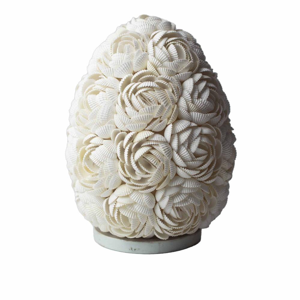 ancient wisdom Boho Sea Shell Lamp - Rose Oval - 20cm