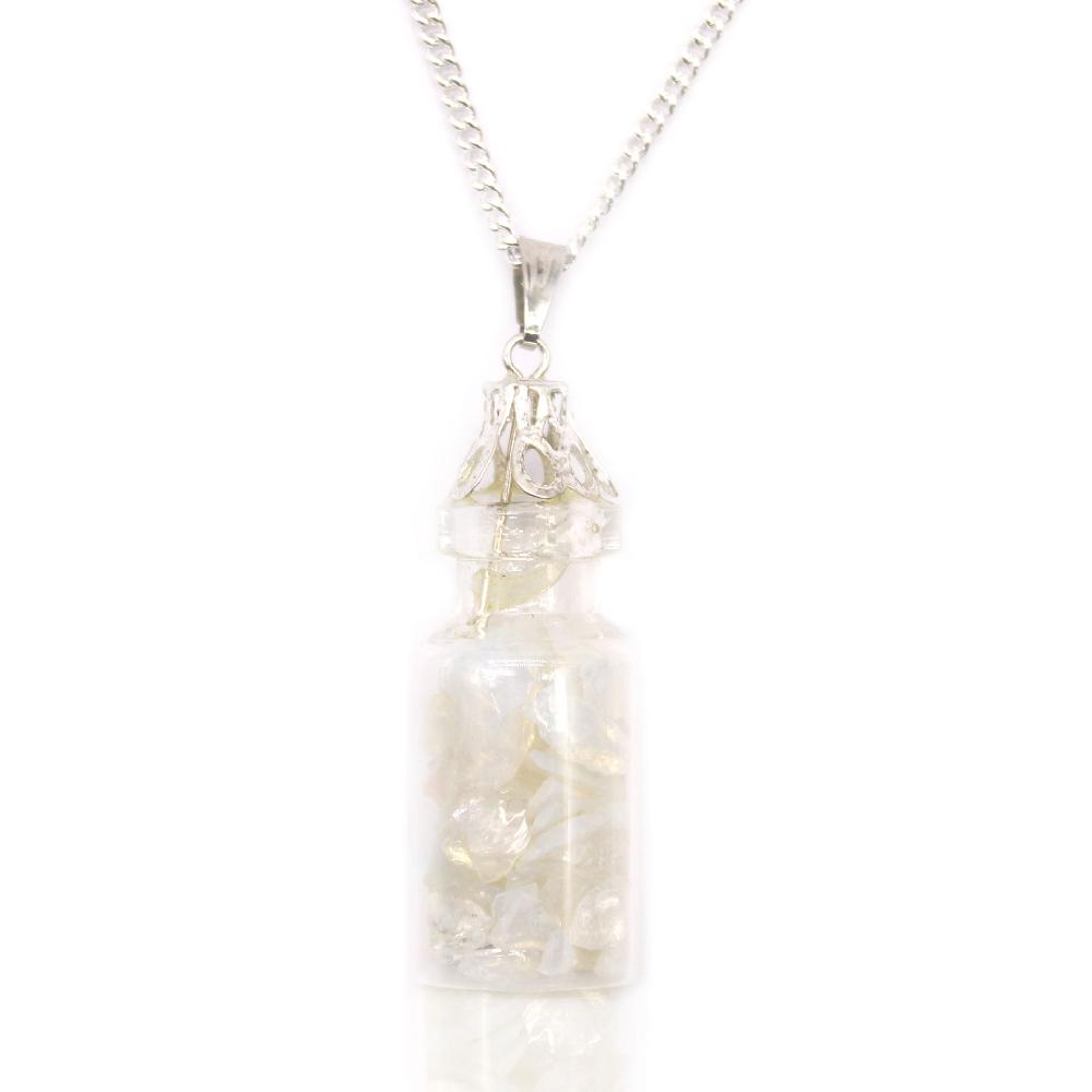 ancient wisdom Bottled Gemstones Necklace - Opalite