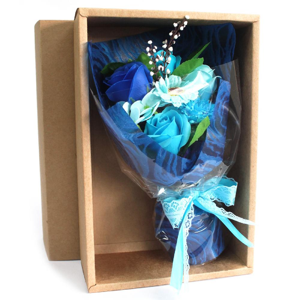ancient wisdom Boxed Hand Soap Flower Bouquet - Blue