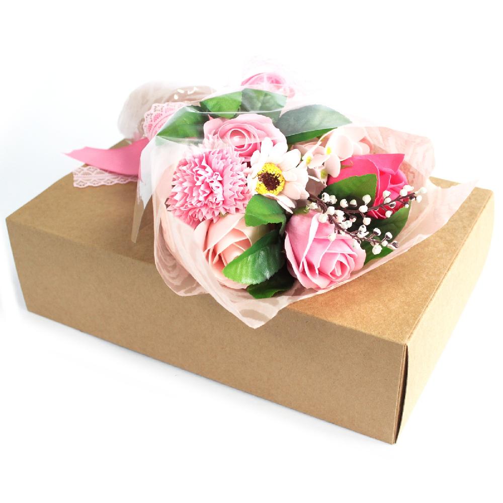 Ancient Wisdom Boxed Hand Soap Flower Bouquet - Pink