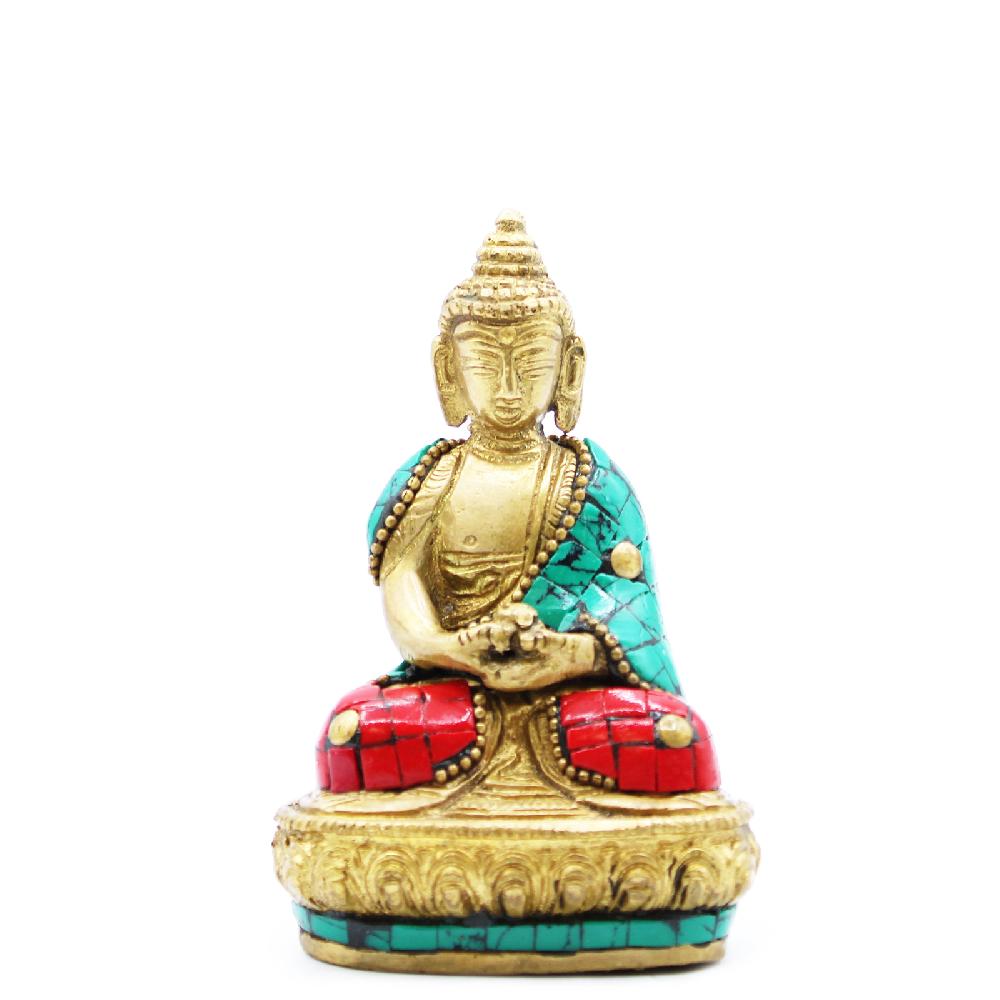 ancient wisdom Brass Buddha Figure - Amitabha - 9.5 cm