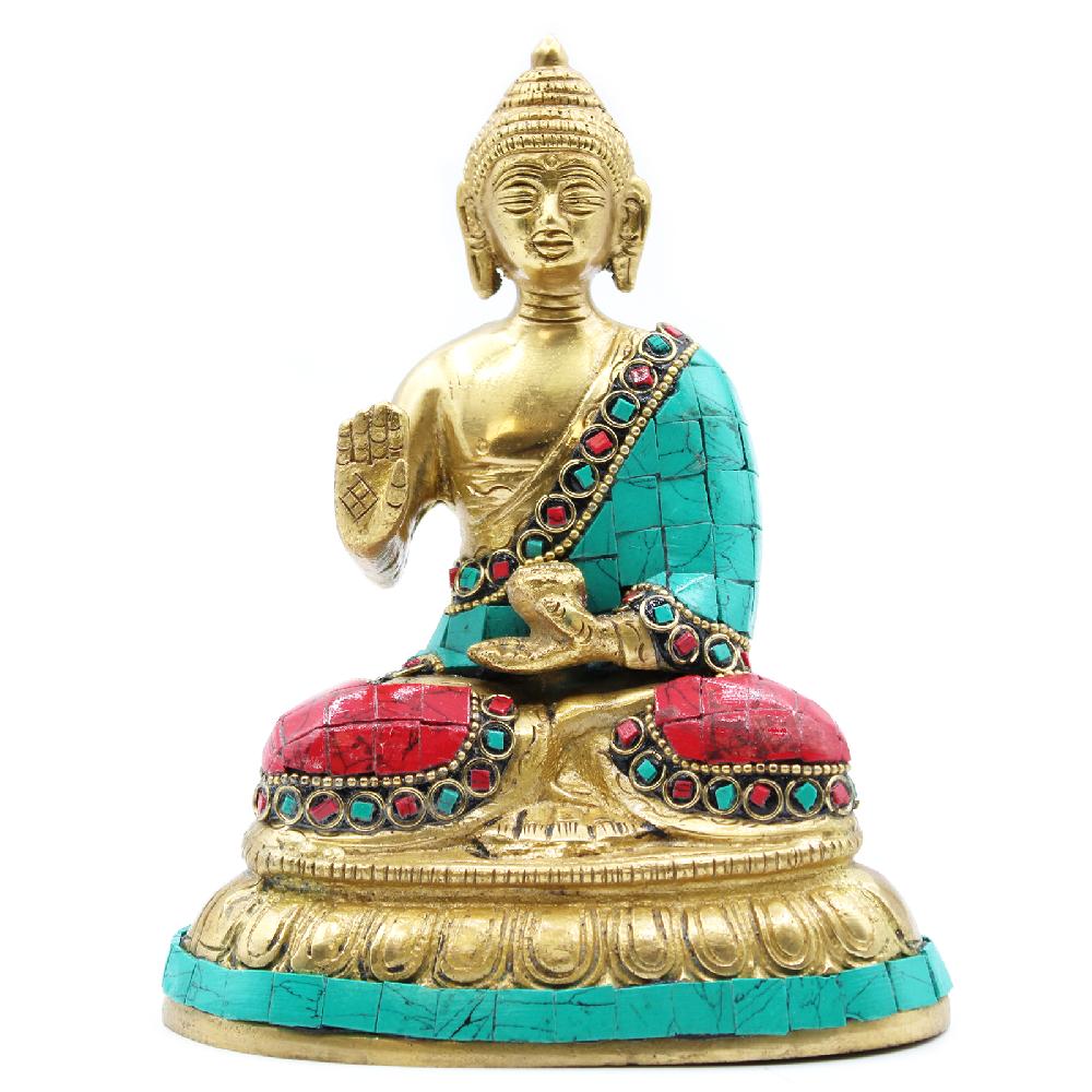ancient wisdom Brass Buddha Figure - Blessing - 15cm