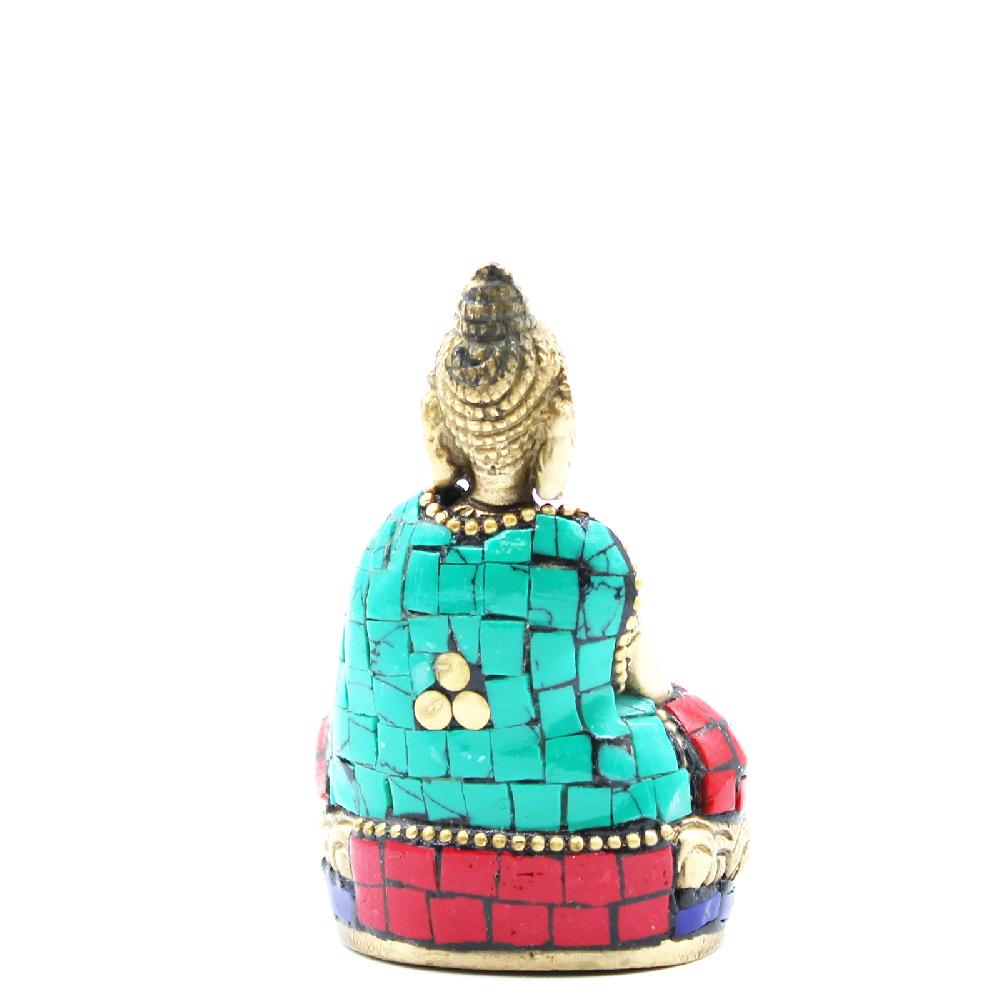 Ancient Wisdom Brass Buddha Figure - Hands Up - 7.5 Cm