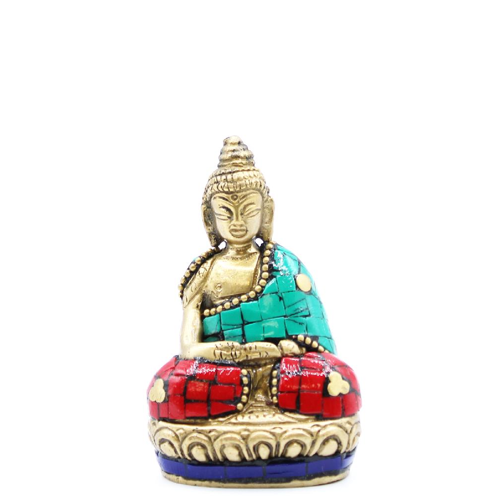 ancient wisdom Brass Buddha Figure - Hands Up - 7.5 cm
