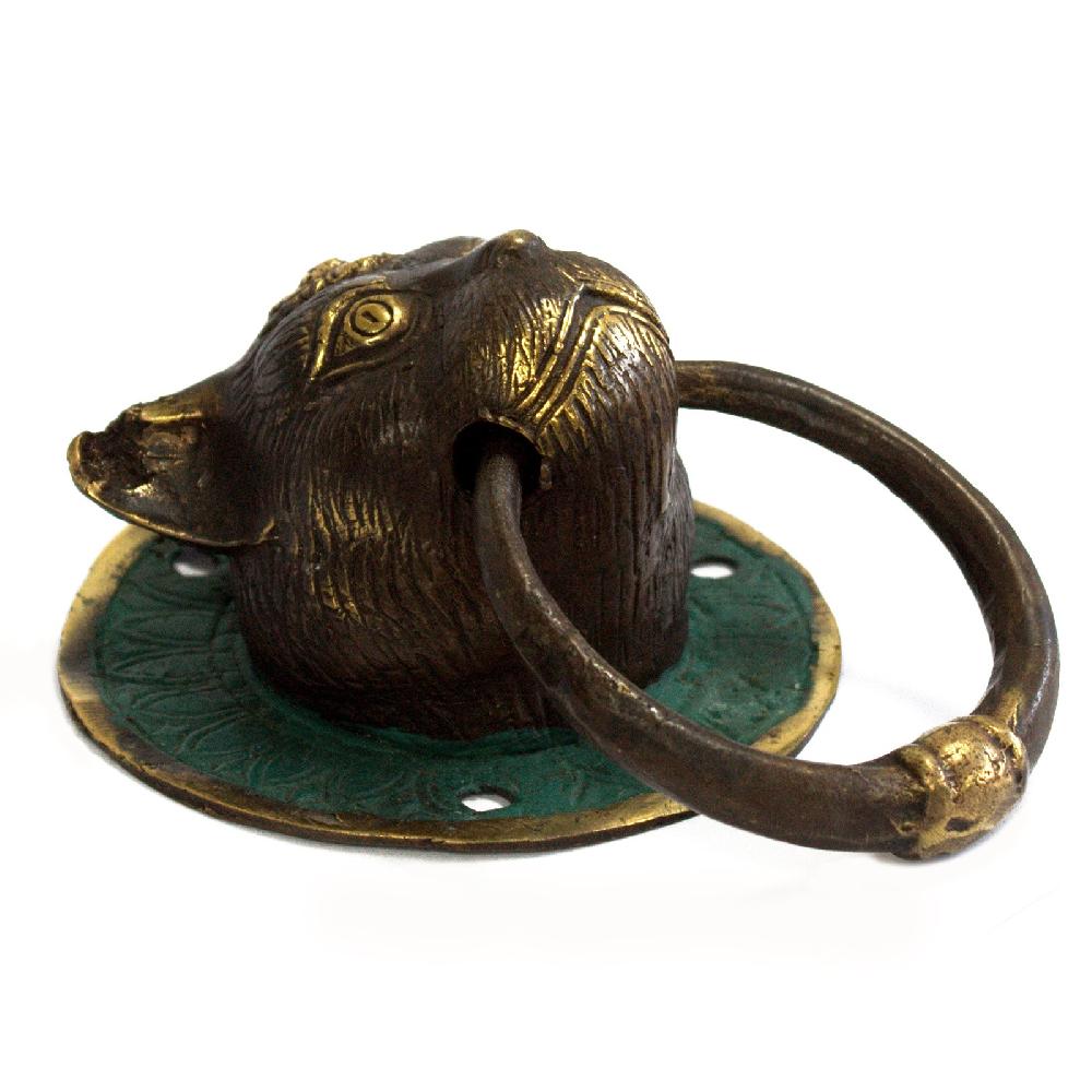 ancient wisdom Brass Door Knocker - Cats Head